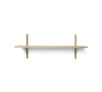 Sector Shelf Single Wide Oak/Brass