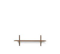 Sector Single/Wide Shelf Smoked Oak/ Brass