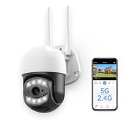 SECUEYE 3MP Dome Camera Outdoor Security WiFi Pan/Tilt/Zoom Automatic Tracking Color Night Vision 2-Way Audio IP65 Waterproof 7/24 TF Card Recording
