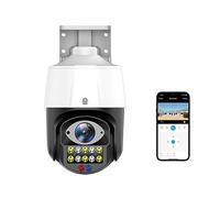 SECUEYE 4MP POE Camera Pan/Tilt/Zoom Human Detection Color Night Automatic Tracking 24/7 Recording Waterproof IP66 Outdoor Security