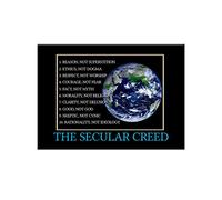 Secular Creed Refrigerator Magnet by EvolveFISH