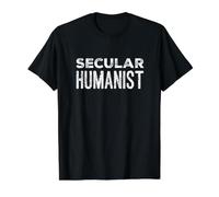 Secular Humanist Humanism Science Reason Atheist Atheism Value Graphic T-Shirt, Men, Black, XL