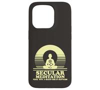 Secular Meditation Peace with Skepticism Mindfulness Case for iPhone 15 Pro