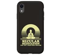 Secular Meditation Peace with Skepticism Mindfulness Case for iPhone XR