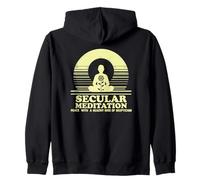 Secular Meditation Peace with Skepticism Mindfulness Zip Hoodie