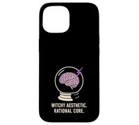 Secular Witch Ironic Crystal Skeptic Moon Phases No Spells Case for iPhone 15