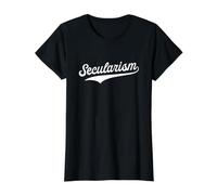 Secularism - Retro University Aesthetic Sports Value Graphic T-Shirt, Women, Black, S