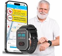 Seculife Cellular Medical Alert Smartwatch for Seniors with Fall Detection, GPS Tracking, SOS Button, Heart Rate & Blood Pressure Monitor, Pedometer, 2-Way Calling, Medical Reminders, IP67 Waterproof