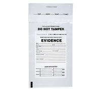 SECUR-PAK 100pk Evidence Bags, 6" x 9" - Premium, Tamper Resistant Bags - Fold Over Sealing Enclosure, Transparent 2.5 Mil Coextruded Polyethylene