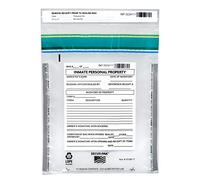 SECUR-PAK 100pk Inmate Personal Property Bags, 9" x 12" - Premium, Level 4 Security Tamper Evidence Bags - Self Sealing, Transparent 2.5 Mil Coextruded Polyethylene