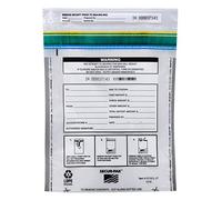 Secur-Pak Deposit Bags - Pack of 100 - Bill Capacity, 2,000 - Premium, Level 4 Security Tamper Evident, Clear Security Bags - Self Sealing, Transparent 2.5 Mil Plastic - 12" x 16" - SECUR-PAK