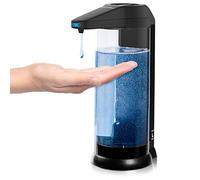 Secura 17oz Automatic Liquid Soap Dispenser, Touchless Battery Operated Hand Soap Dispenser with Adjustable Soap Dispensing Volume Control Dial, Personal Care Dispenser (Black)