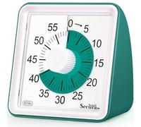 Secura 60 Minute Essential Visual Timer for Kids, Countdown Clock Timer for Special Education, Classroom, School, Desk, Home, Office, Silent Non-Ticking Time Management Tool (Dark Green & Dark Green)