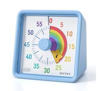 Secura 60-Minute Visual Countdown Timer for Kids & Office, Silent Time Management Tool (Blue & Star)