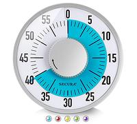 Secura 60-Minute Visual Timer 6-Inch Mechanical Countdown Timers for Teaching, Meeting, Cooking, Working - Timer with Magnetic Backing（Blue）