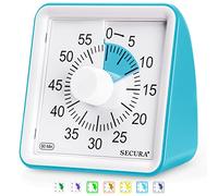 Secura 60-Minute Visual Timer, Classroom Timers, Countdown Timer for Kids and Adults, Time Management Tool for Teaching (Blue & Blue)