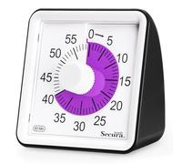 Secura 60-Minute Visual Timer, Timer for Kids, Classroom Timers, Countdown Time Tracker for Adults, Time Management Tool for Teaching (Purple & Black)