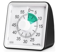 Secura 60-Minute Visual Timer, Timer for Kids, Classroom Timers, Countdown Time Tracker for Adults, Time Management Tool for Teaching (Green & Black)
