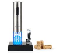 Secura Electric Wine Opener, Automatic Electric Wine Bottle Corkscrew Opener with Foil Cutter, Rechargeable (Stainless Steel)