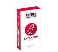 Secura Kondome Extra Fun Ribbed Latex Condoms 12 Pack