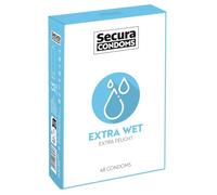 Secura Extra Wet 48Pcs Box Condoms Transparent 18 cm
