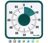 Secura Home 60-Minute Visual Timer, 7.5 Inch Oversize Countdown Timer Clock for Kids and Adults, Durable Mechanical Time Management Tool with Magnetic Backing （Dark Green）