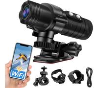 SecuraLen WiFi Sports Camera, 1080P HD & 120° Wide Angle Motorcycle Camera, Horizontal Leveling Automatic Action Camera with Large Capacity Battery for Long Use of 7 Hours