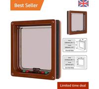 Closer Pets 221 Large Cat Flap - Brown - Brown Cat Flap