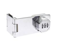 Secure 5inch Metal Hasp with Integrated Combination Multifunction Security Hasp for Cabinet Door & Small Entryways Passwords Protections Bolt