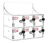 Secure 6Bay Cell Phone Locker Box for Classroom Office & WorkplaceLocking Storage Cabinet with Keys for Schools Factories and Businesses