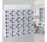 Secure Acrylic Phone Locker50Slot Cell Phone Safe Deposit Box with LockIdeal Storage Solution for Phones Tablets and ValuablesPerfect for Events and Offices