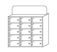 Secure Acrylic Wall-Mounted Phone Locker with Lock - Sleek 50 Size Storage Box for Thick Walls - White - Perfect for Offices, Homes, and Public Spaces