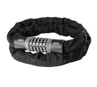 Secure Bicycle Lock Featuring Five Digit Combination and Alloy Steel Chain Resistant to Sawing and Cutting (0.9m black)