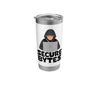 Secure Bytes Binary Coding Programmer Data Science Stainless Steel Insulated Tumbler