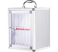 Secure Cell Phone Lockbox with 48 Slots, Wall-Mounted Safe with Handle & Numbered Drawers, Perfect for Schools, Factories & Exams, Durable EVA Design, 12 Units