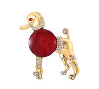 Secure Clasp Poodle Pin Comfortable Materials Jewelry Women Men Elegant Dog Brooch