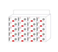 Secure Clear Acrylic Phone Lockers with Lock & Keys - 20-Door Mobile Storage Cabinet for Schools Offices & Factories - 6-30 Slot Cell Phone Storage with Name Tags