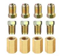 Secure Connection with 12PcsSet 316 Brake Line Repair Female Union Inverted Nuts Fittings Tube