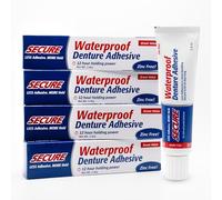 Secure Denture Adhesive: Zinc Free Denture Adhesive Cream, 1.4 oz (4 pack)