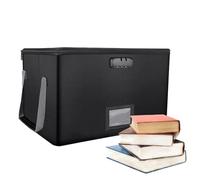 Secure Document Chest - Zippered Fire Safe Bag, Anti-Theft Paper Vault | Durable Carry Bin Storage Organizer, Business PortableLarge Capacity, Briefcase Box for Data Certificates Folder