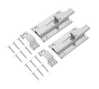 Secure Door Chain Lock Set 2 Sliding Bolt Chains Silver h 10.5x4.5x2.5CM Ideal for Home Securi & Safe Easy Installat Heavy Du Protect