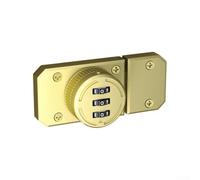 Secure Drawer Lock Zinc Alloy 3-Code Heavy Duty(gold) | Solid zinc alloy build, 3-digit resettable code, screw-mounted stability, fits kitchen cabinets, prevents unauthorized access
