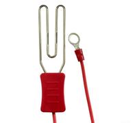 Secure Fence Connection Cable 1m Red Green Coded Leads with Rust for proof Teeth for Livestock Security