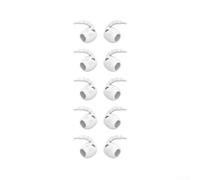 Secure Fit Ear Hooks For Samsung For Galaxy Buds 4 And 4 Pro, 5 Pairs Soft Silicone Wingtips To Prevent Slipping During Workouts, Comfortable Earbud Accessories In Black And White(White)