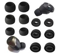 Secure Fit Ear Tips for Jabra Elite 85t & Galaxy Buds Pro, 6 Pairs Replacement Silicone Tips, Noise Isolating & Comfortable (S/M/L, Black)