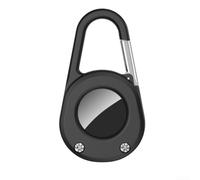 Secure-Fit Keychain Case for AirTag 2 Featuring IPX8 Waterproof Certification and Detachable Hook for Quick Reconfiguration Between Items (Black)