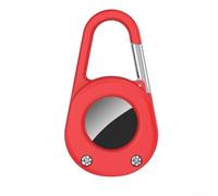 Secure-Fit Keychain Case for AirTag 2 Featuring IPX8 Waterproof Certification and Detachable Hook for Quick Reconfiguration Between Items (Red)
