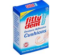 FITTYDENT SUPER Denture Adhesive Cushions 15 Strips Waterproof Secure Hold