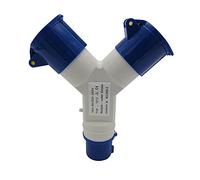 Secure Fix Direct 2 Way Splitter 16A (Mains Electric Hook Up Adaptor Caravan Motorhome 220-250V)