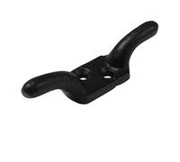 Secure Fix Direct Black or Galvanised Cleat Hook 3" - 6" (Washing Line Blind Cord Tie Back Trailer Rope)